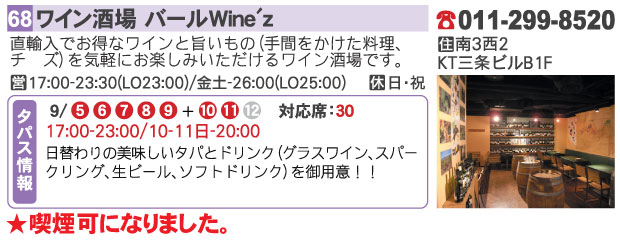 ワイン酒場 バールWine'z